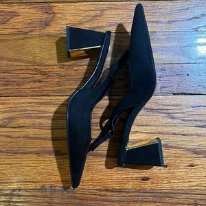 Zara slingback pointed toe mules